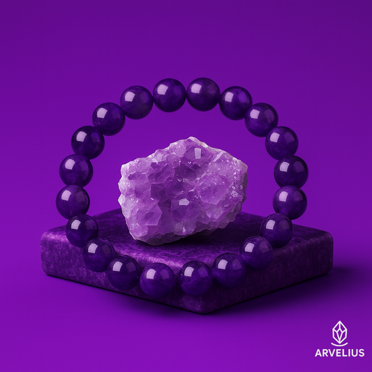 💜 Amethyst Bead Bracelet – Calm Energy & Inner Balance