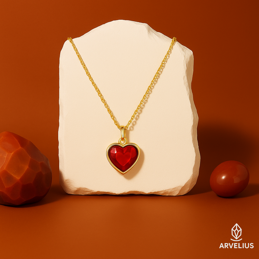 ❤️ Carnelian Heart Necklace