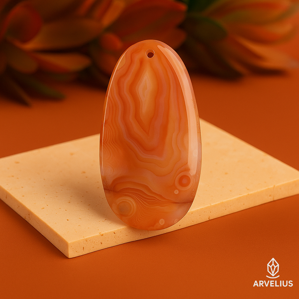 Carnelian Pendant bean For Attraction