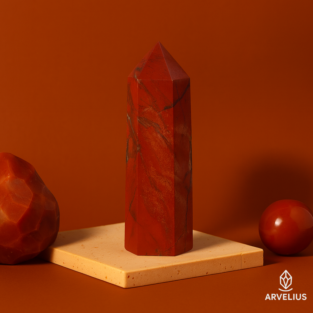 🔴 Red Jasper Energy Pyramid – The Stone of Strength & Stability